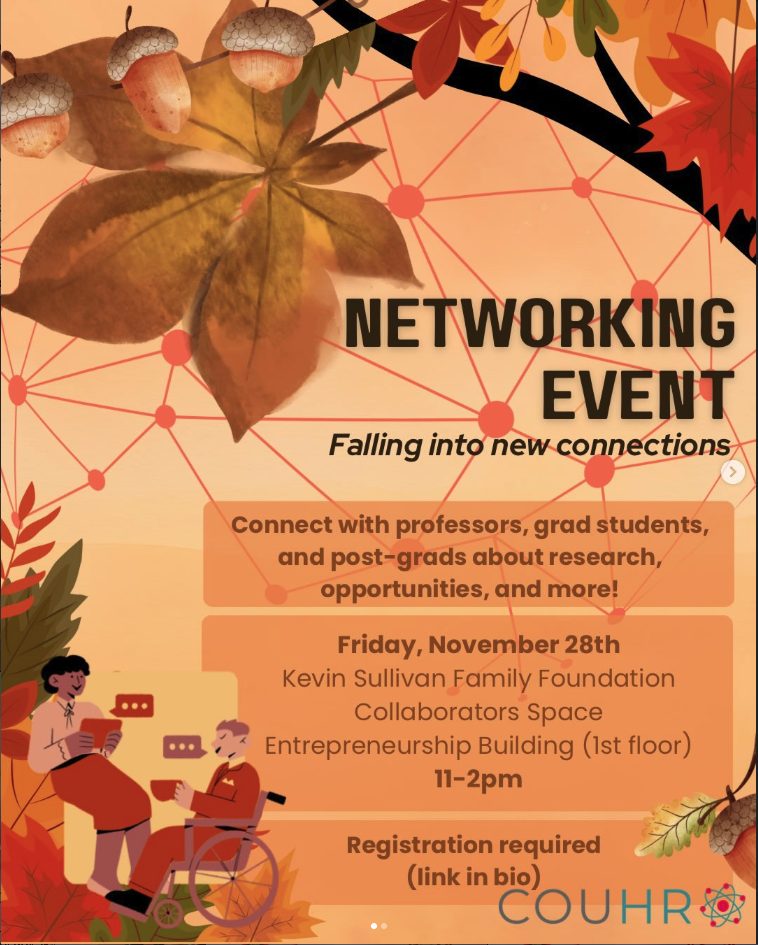 COUHR networking event poster